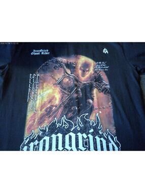 Iron Grind Ghost Rider Xl Black Tee Shirt